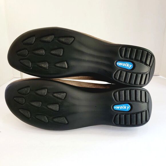 Wolky Women's Taupe Suede Ballet Flats Slip On Shoes EU 42 Size 11 Tan Loafers - Picture 9 of 10